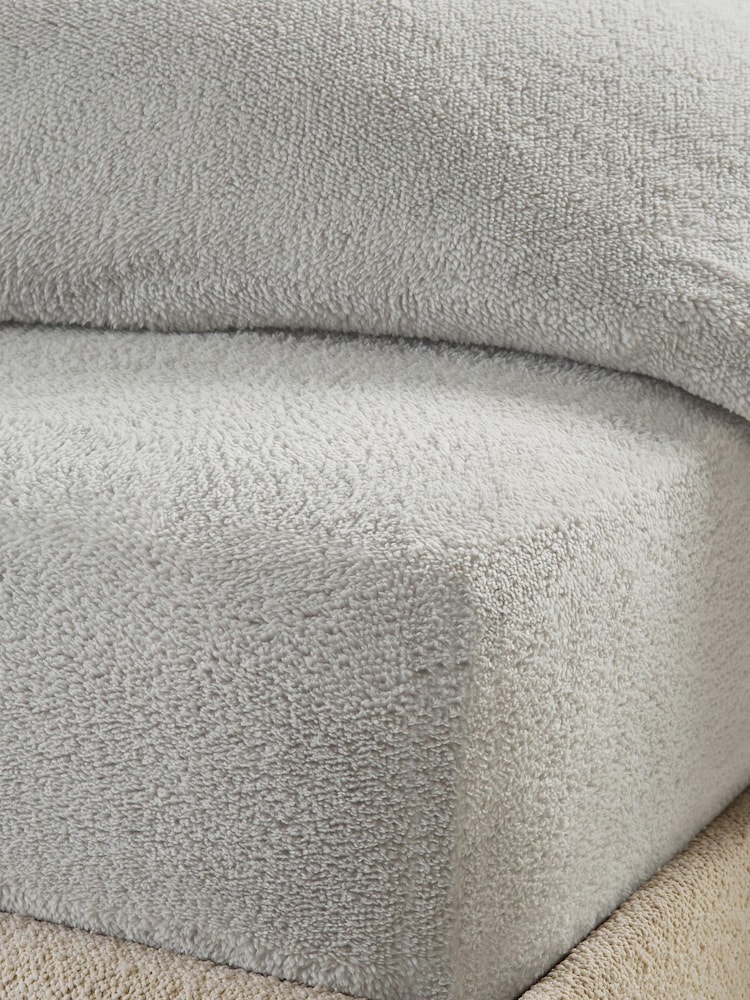 Grey Fleece Deep Fitted Sheet - Image 1 of 1