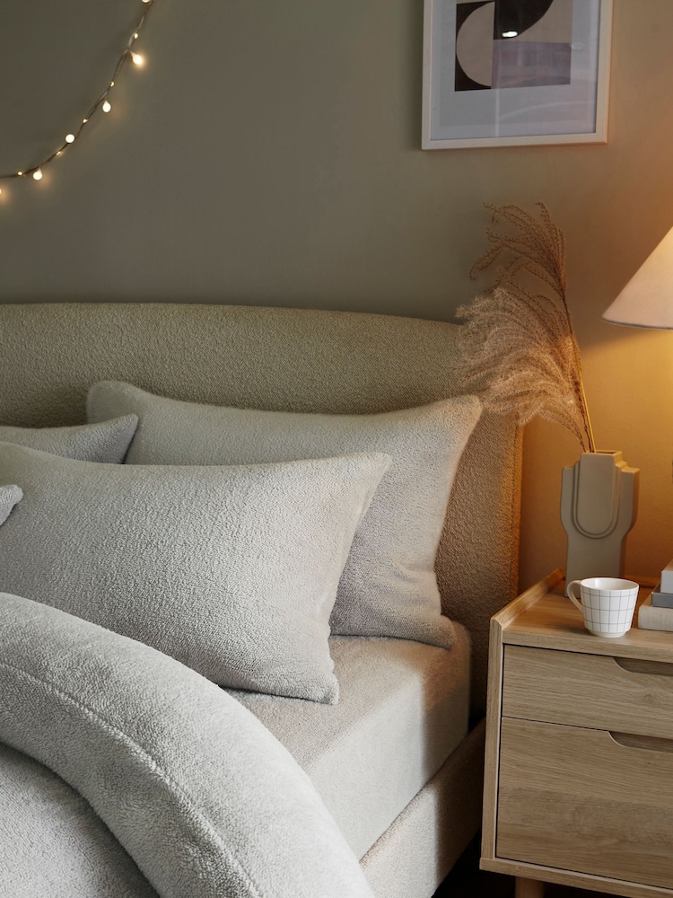 Set of 2 Grey Fleece Pillowcases - Image 1 of 2
