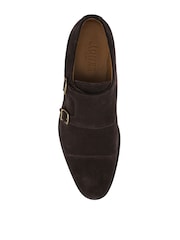 Jones Bootmaker Brown Nathaniel Leather Double Monk Shoes - Image 5 of 6