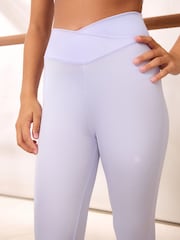 Lipsy Shiny Purple Sport Leggings (5-14yrs) - Image 4 of 5