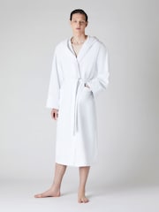 Jasper Conran White Stripe 100% Cotton Robe - Image 1 of 4