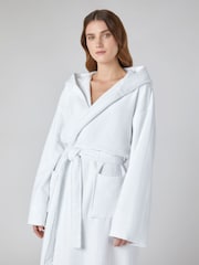 Jasper Conran White Stripe 100% Cotton Robe - Image 2 of 4