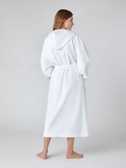 Jasper Conran White Stripe 100% Cotton Robe - Image 3 of 4