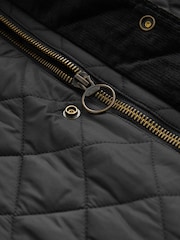 Black Diamond Quilt Corduroy Collared Jacket - Image 10 of 12