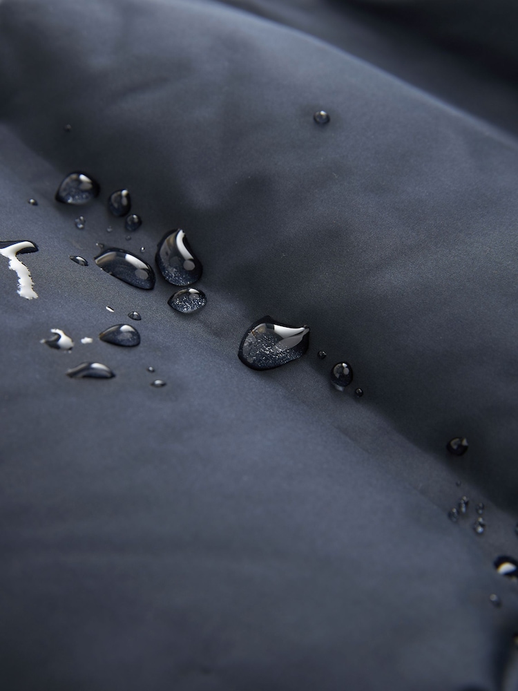 Navy Blue/Grey Jersey Sleeve Puffer Jacket - Image 12 of 12