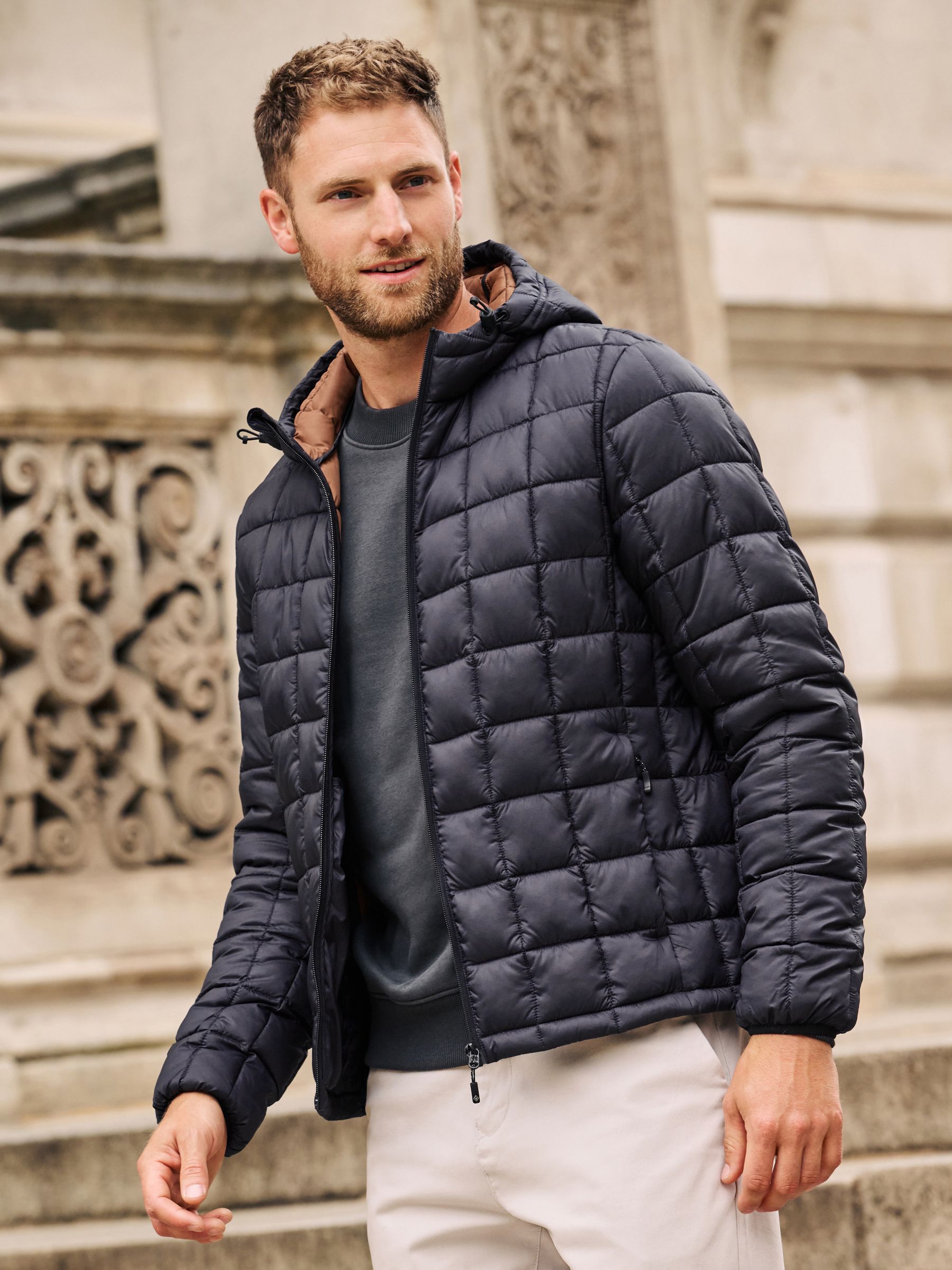 Square quilted jacket outlet