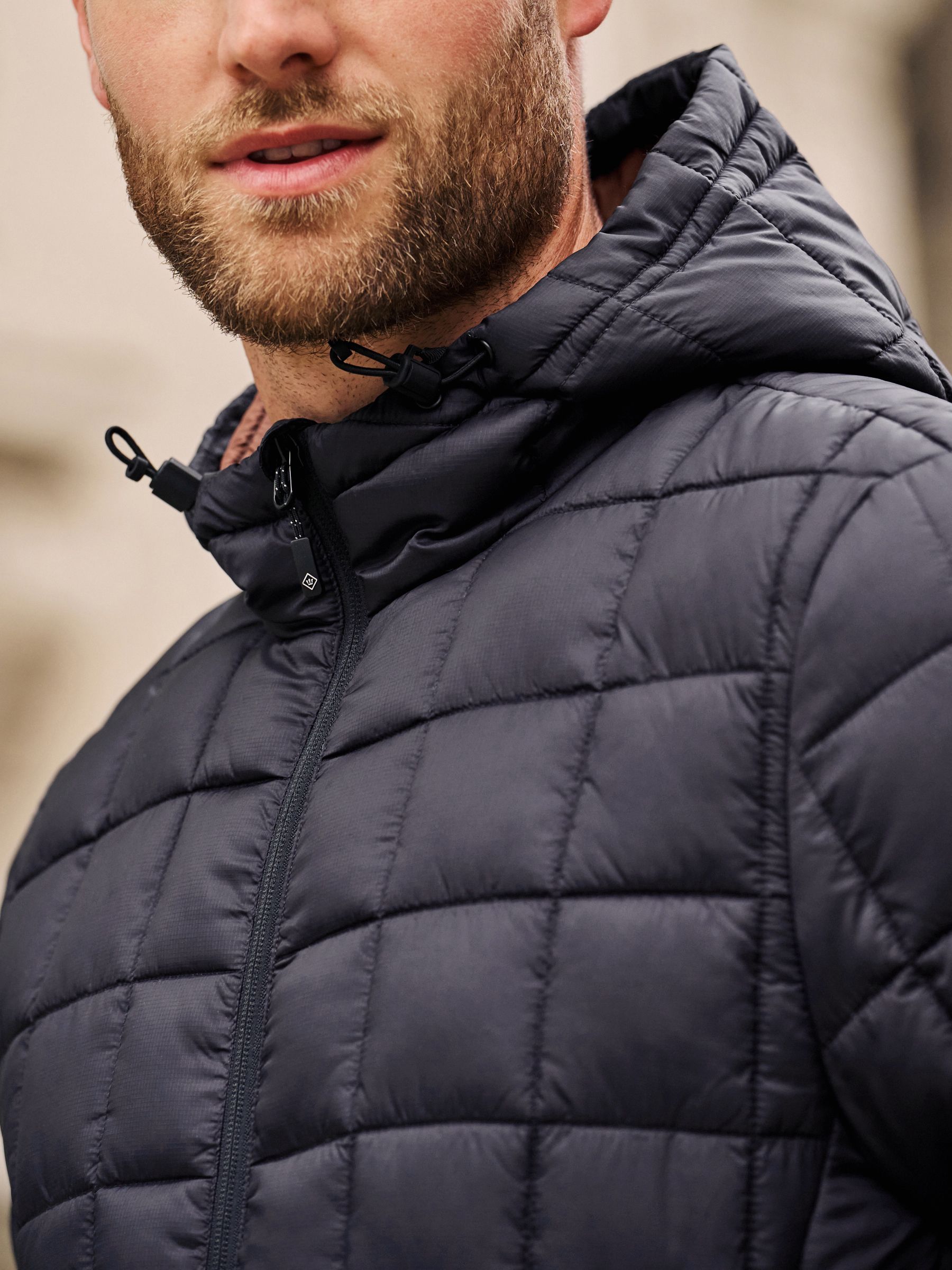 Buy Navy Blue Shower Resistant Lightweight Square Quilted