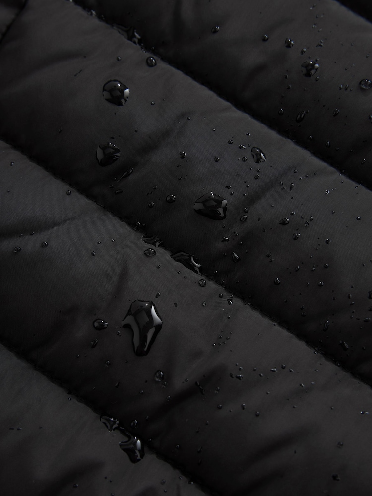 Black Shower Resistant Lightweight Puffer Jacket - Image 11 of 11