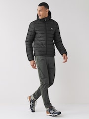 Black Shower Resistant Lightweight Puffer Jacket - Image 3 of 11