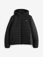 Black Shower Resistant Lightweight Puffer Jacket - Image 7 of 11
