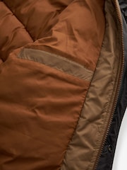 Black Longline Mock Bomber Layer Coat - Image 12 of 16