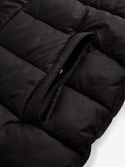 Black Longline Mock Bomber Layer Coat - Image 15 of 16