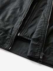 Black Coated Racer Jacket - Image 13 of 16
