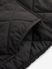 Black Diamond Quilt Bomber Jacket - Image 8 of 10