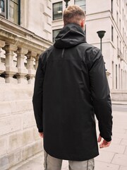 Black Long Waterproof Coat - Image 4 of 16