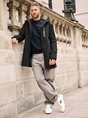 Black Long Waterproof Coat - Image 5 of 16