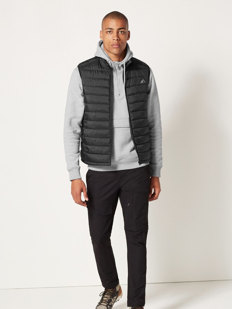 Noir - Veste sans manche matelassée imperméable légère - Image 4 of 11