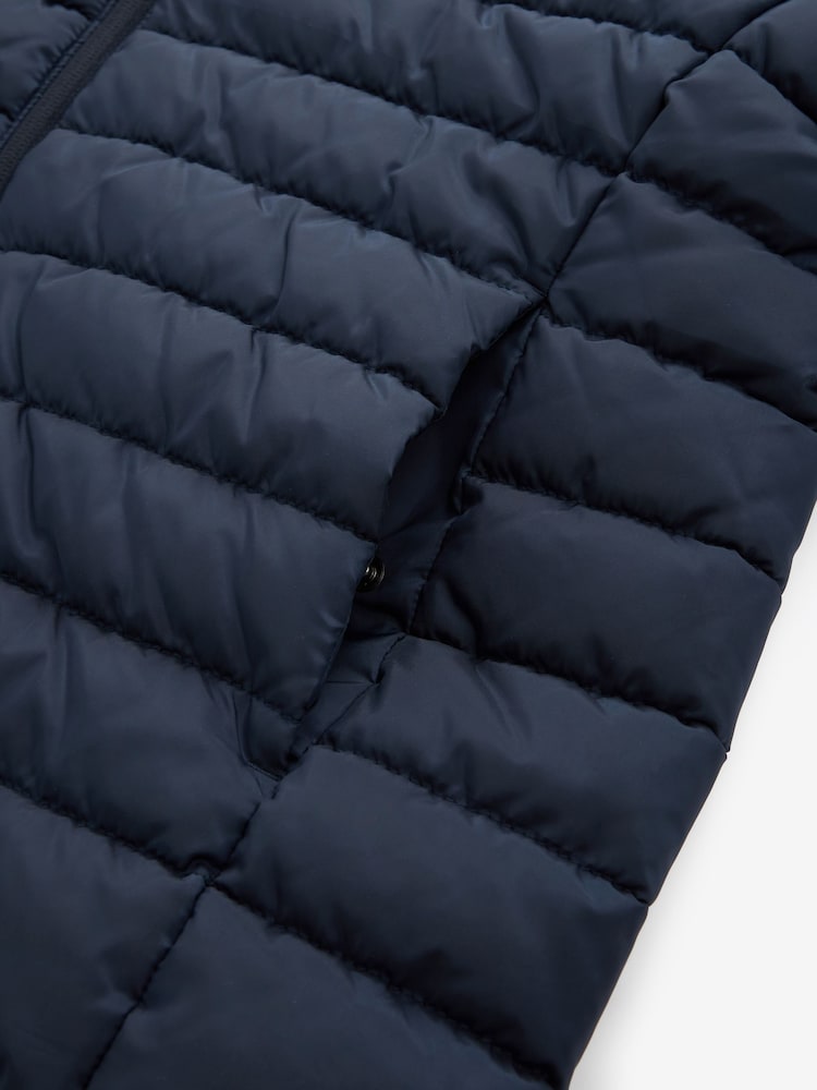Navy Blue Shower Resistant Lightweight Puffer Jacket - Image 12 of 12