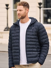 Navy Blue Shower Resistant Lightweight Puffer Jacket - Image 5 of 12
