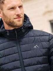 Navy Blue Shower Resistant Lightweight Puffer Jacket - Image 6 of 12