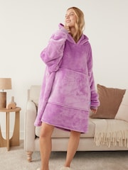 Lila - Ony Extradicker, deckenähnlicher Oversize-Kapuzenpulli aus kuscheligem Fleece - Bild 2 von 5