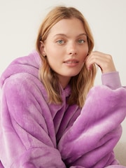 Lila - Ony Extradicker, deckenähnlicher Oversize-Kapuzenpulli aus kuscheligem Fleece - Bild 4 von 5