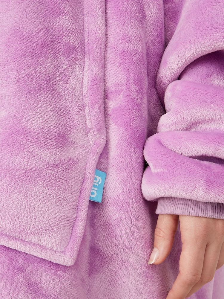 Lila - Ony Extradicker, deckenähnlicher Oversize-Kapuzenpulli aus kuscheligem Fleece - Bild 5 von 5