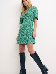 Nobody's Child Green Daisy Mini Dress - Image 1 of 4