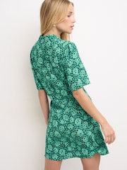 Nobody's Child Green Daisy Mini Dress - Image 2 of 4