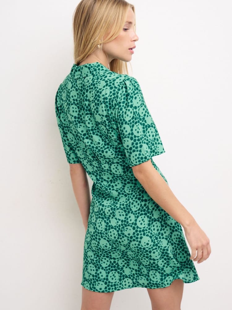 Nobody's Child Green Daisy Mini Dress - Image 2 of 4 Nobody's Child Green Daisy Mini Dress - Image 2 of 4