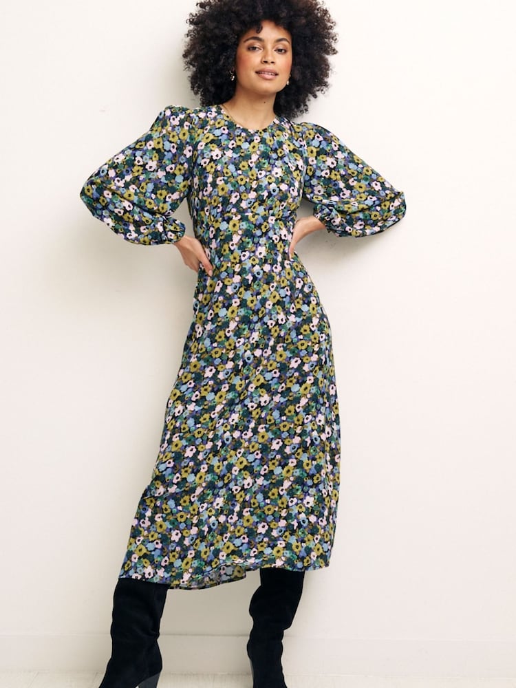 Nobody's Child Natural Katie Midi Dress - Image 1 of 5 Nobody's Child Natural Katie Midi Dress - Image 1 of 5