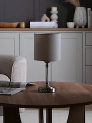 Brushed Chrome Burford Rechargeable Wireless Table Lamp - Image 2 of 6