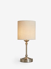 Brushed Chrome Burford Rechargeable Wireless Table Lamp - Image 4 of 6