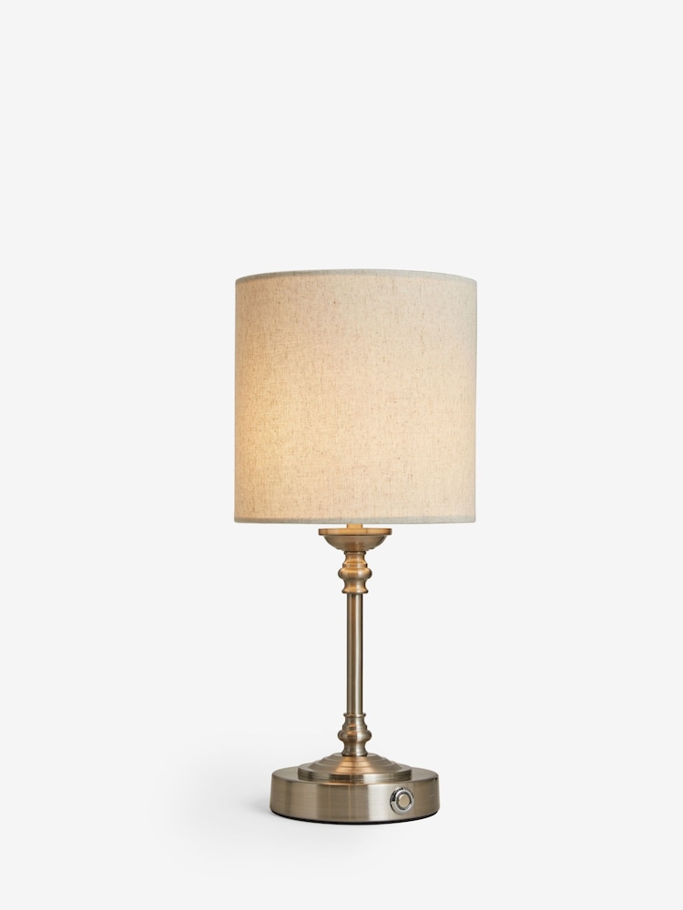 Brushed Nickel Burford Rechargeable Wireless Table Lamp - Image 4 of 4