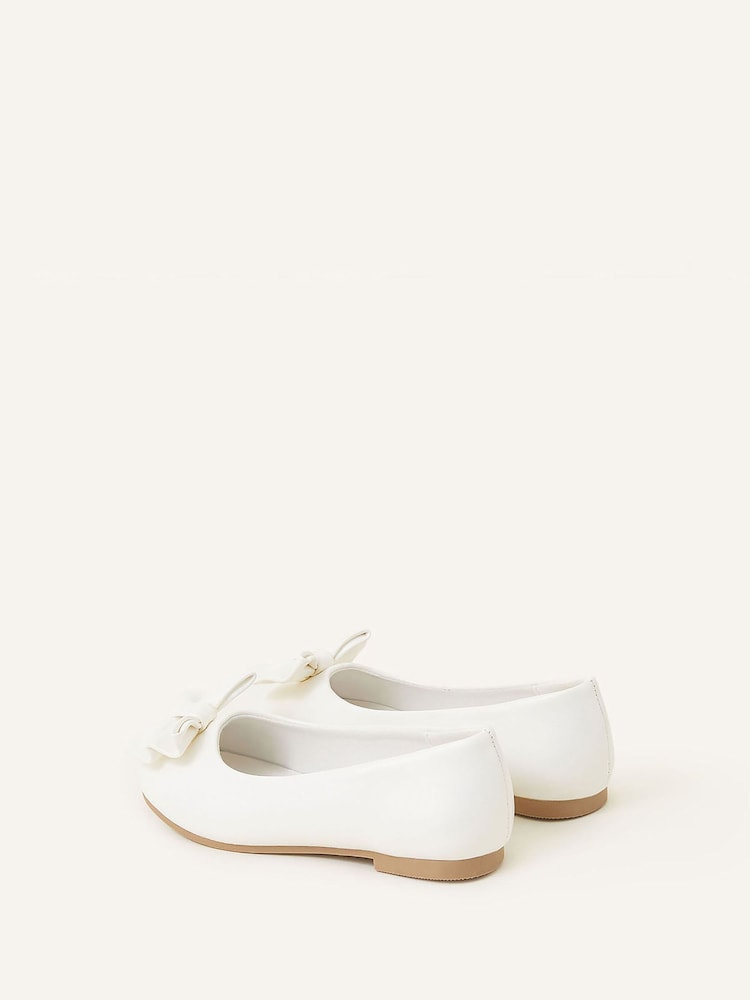 Angels By Accessorize Girls Bow Ballerina Flats - Imagen 2 de 3