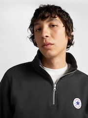 Converse Black Retro Chuck Quarter Zip Jumper - Image 4 of 5