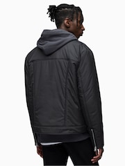 AllSaints Black Miller Biker Jacket - Image 2 of 12