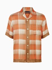 AllSaints Orange Suburus Short Sleeve Shirt - Image 6 of 6