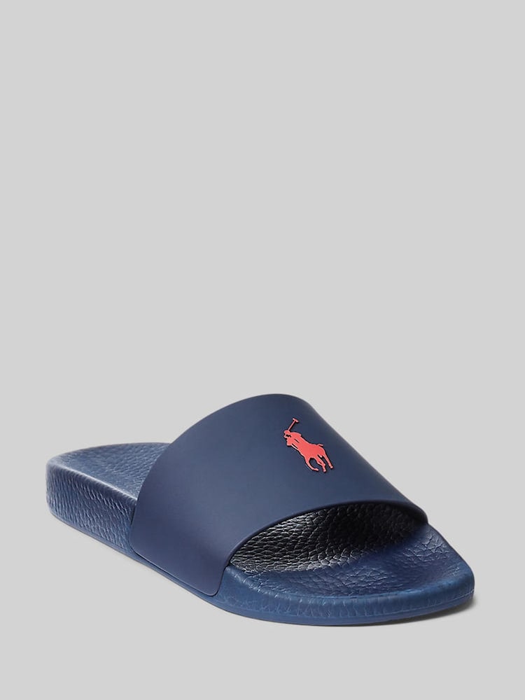 Polo Ralph Lauren Navy Signature Pony Sliders - Image 1 of 4