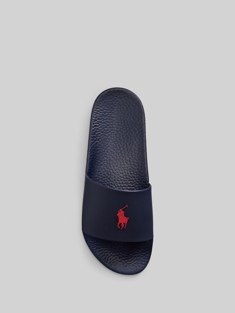 Polo Ralph Lauren Navy Signature Pony Sliders - Image 4 of 4