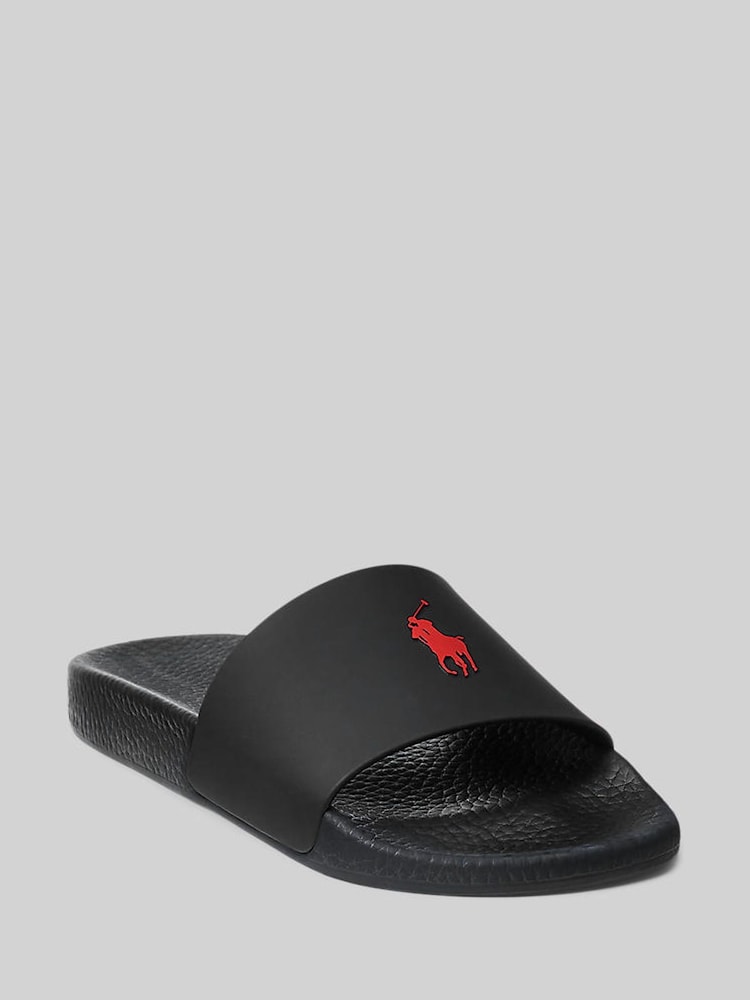 Polo Ralph Lauren Black Signature Pony Sliders - Image 1 of 4