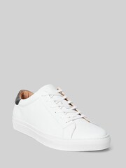 Polo Ralph Lauren Black Jermain Leather Trainers - Image 2 of 4