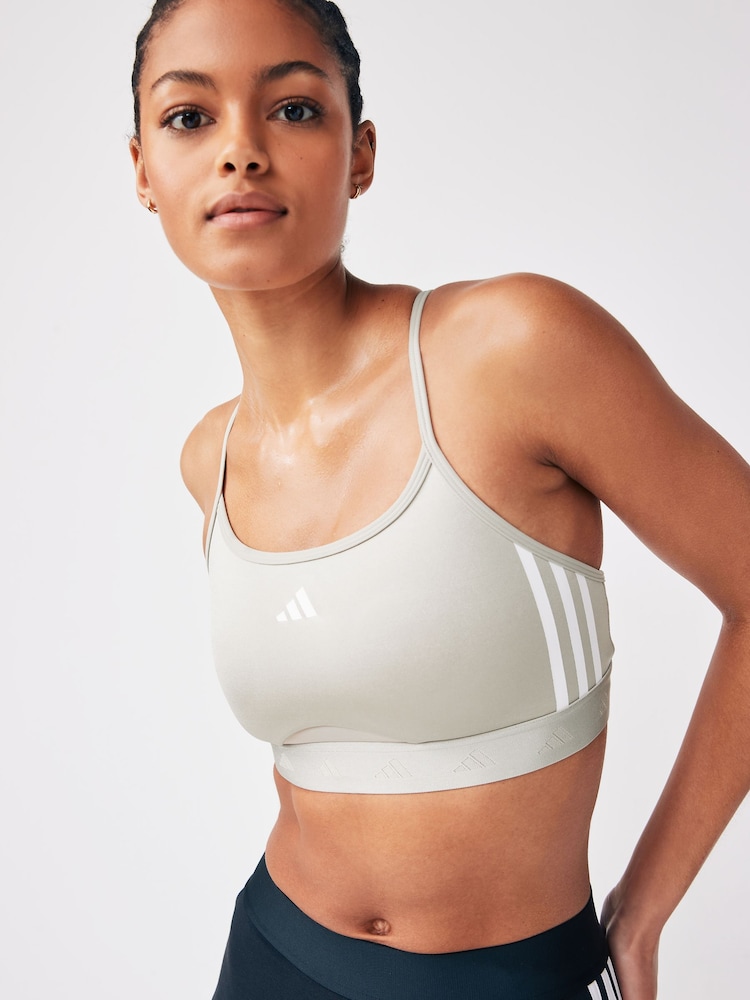 adidas Cream Hyperglam Shine Bralette - Image 1 of 14