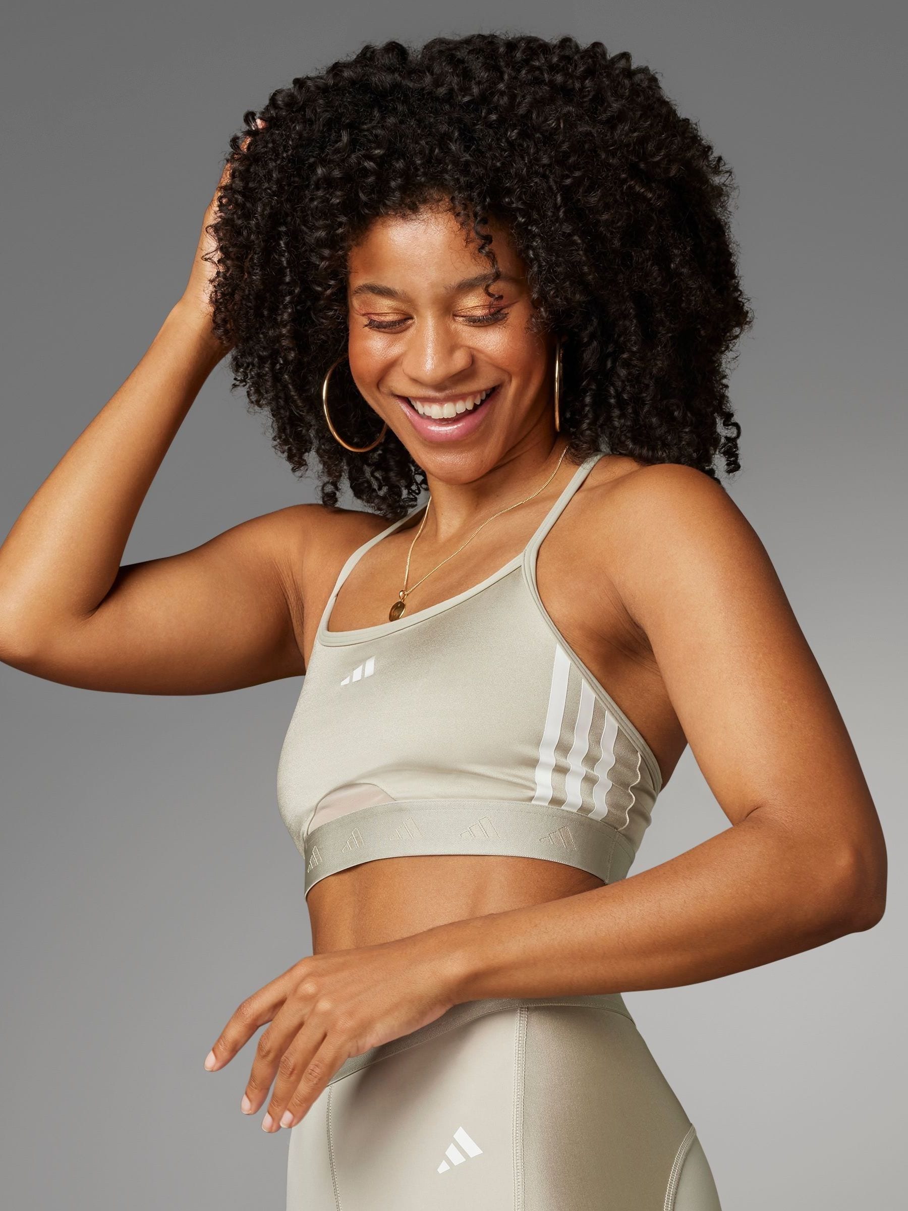 Buy adidas Cream Hyperglam Shine Bralette from Next Luxembourg