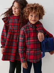Red Tartan Ruffle Check Dress (3-16yrs) - Image 1 of 7
