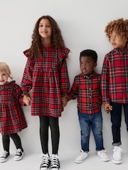 Red Tartan Ruffle Check Dress (3-16yrs) - Image 2 of 7