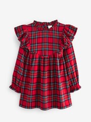 Red Tartan Ruffle Check Dress (3-16yrs) - Image 6 of 7