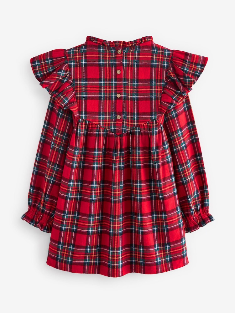 Red Tartan Ruffle Check Dress (3-16yrs) - Image 7 of 7