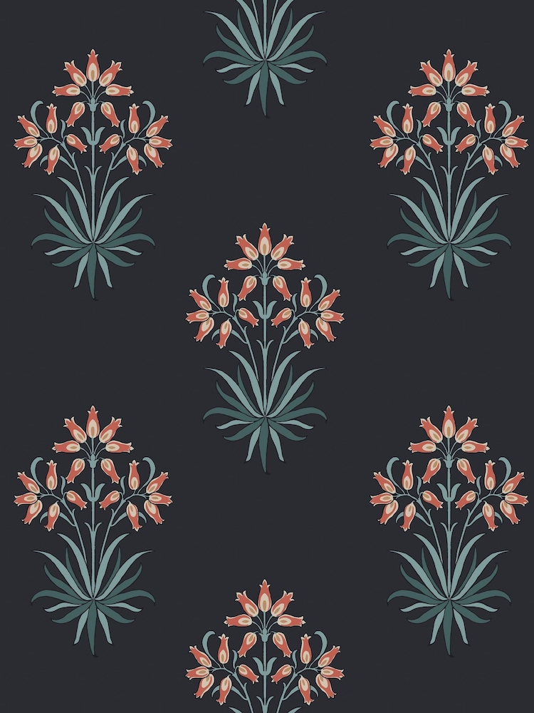William Morris At Home Midnight A4 Wallpaper Sample Hyacinth Flower - Image 2 of 5 William Morris At Home Midnight A4 Wallpaper Sample Hyacinth Flower - Image 2 of 5