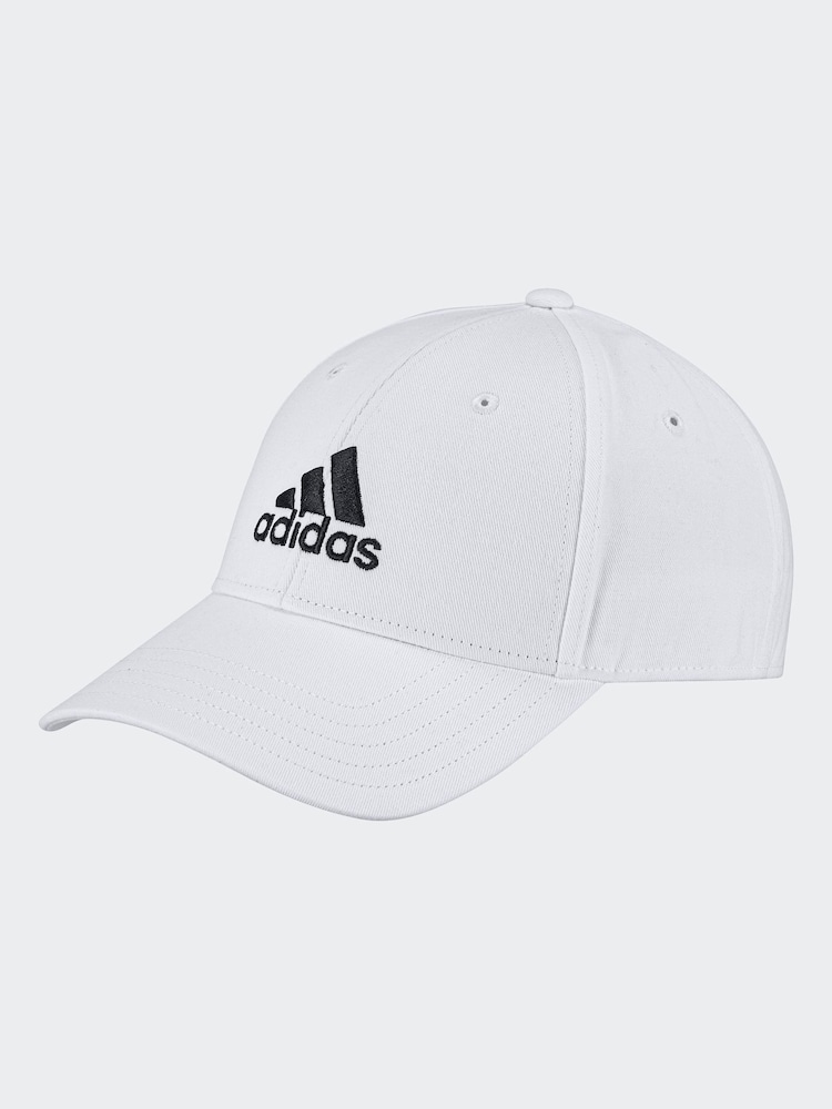 adidas White Baseball 100% Cotton Cap - Image 1 of 4 adidas White Baseball 100% Cotton Cap - Image 1 of 4